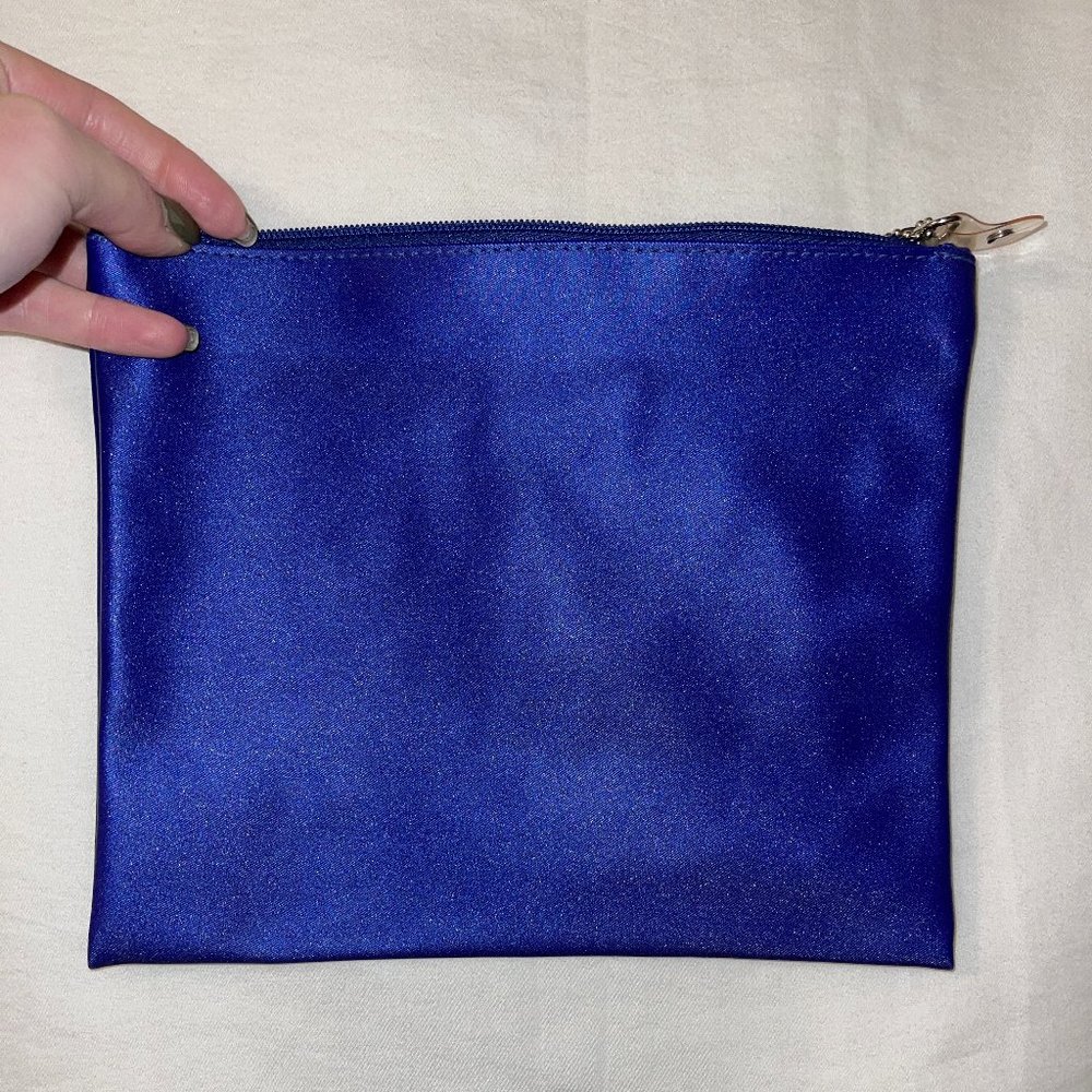 Royal Blue Full Zip Clutch/Cosmetic Bag